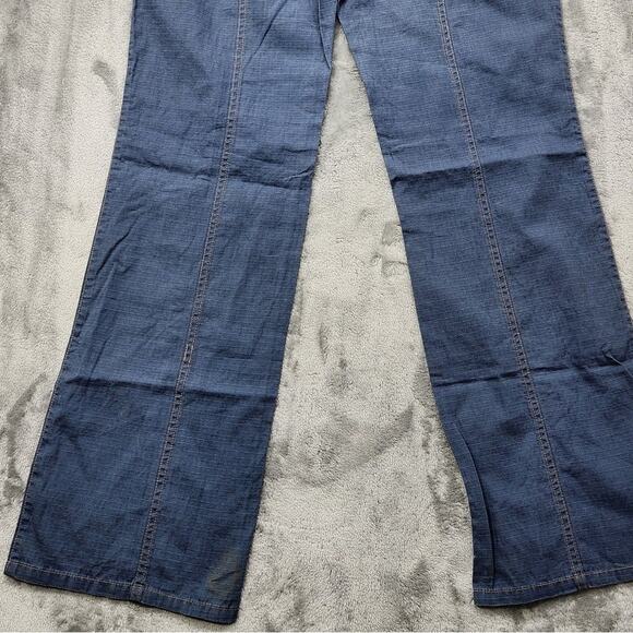 Vintage BeBop Pants Womens 13 Juniors Blue Ripstop Drawstring Wide Leg Grunge - Picture 4 of 13